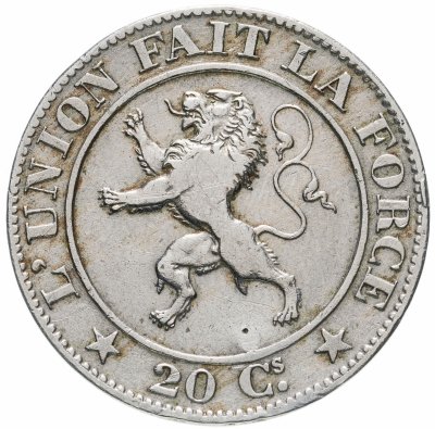 купить Бельгия 20 сантимов (centimes) 1861