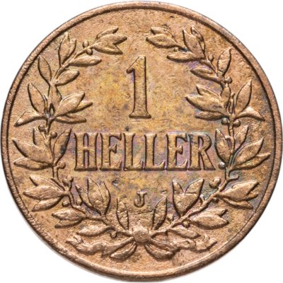 купить Германская Восточная Африка 1 геллер (heller) 1913 Знак монетного двора "J" — Гамбург