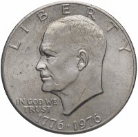 купить США 1 доллар 1976 "200 лет независимости США" без знака монетного двора (P)
