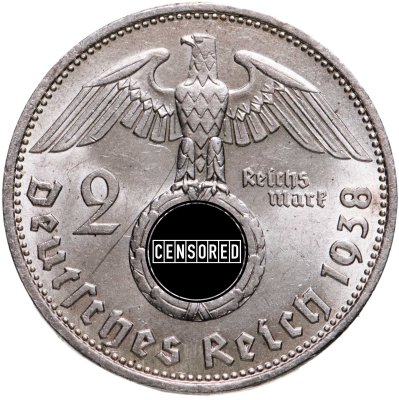 купить Германия (Третий Рейх) 2 рейхсмарки (reichsmark) 1938, знак монетного двора "B" - Вена