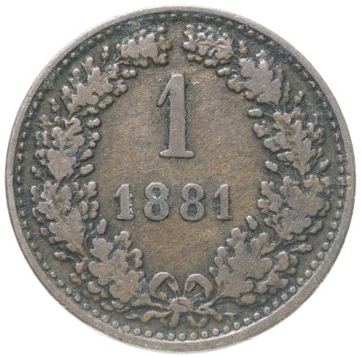 купить Австрия 1 крейцер (kreuzer) 1881