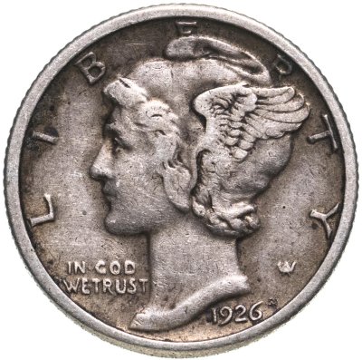 купить США 1 дайм (10 центов) 1926 D "Mercury Dime"