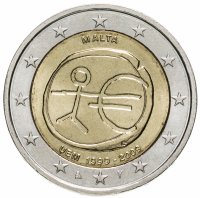 купить Мальта 2 евро (euro) 2009 10 лет монетарной политики ЕС (EMU) и введения евро