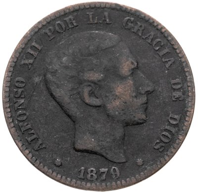 купить Испания 10 сентимо 1879
