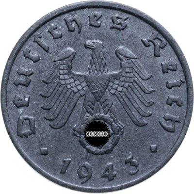 купить Германия, Третий Рейх 1 рейхспфенниг 1943 "В"