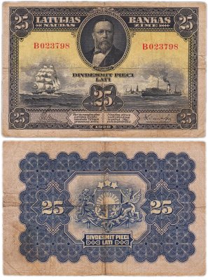 купить Латвия 25 латов 1928