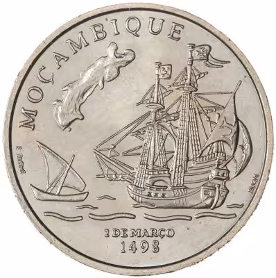 купить Португалия 200 эскудо (escudos) 1998 Путешествие Васко да Гамы в Индию 1498 года - Мозамбик