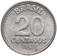 Купить Бразилия 20 сентаво (centavos) 1986-1988, случайная дата