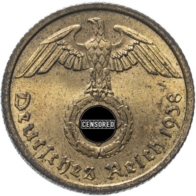 купить Германия (Третий Рейх) 10 рейхспфеннигов (reichspfennig) 1938, знак монетного двора "A" - Берлин
