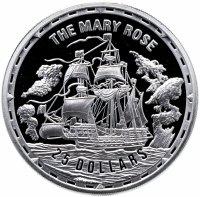 Купить Соломоновы острова 25 долларов 2005 "Легендарные боевые корабли - The Mary Rose ("Мэри Роуз"), флот Великобритании"