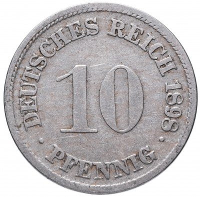 купить Германия 10 рейх пфеннигов 1898 "D"