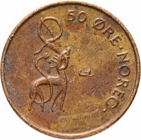 Купить Норвегия 50 эре (ore) 1996-2011, случайная дата