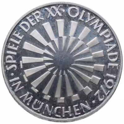 купить Германия, ФРГ 10 марок 1972 D XX летние Олимпийские Игры, Мюнхен 1972 - Эмблема "In München" знак монетного двора: "D" - Мюнхен