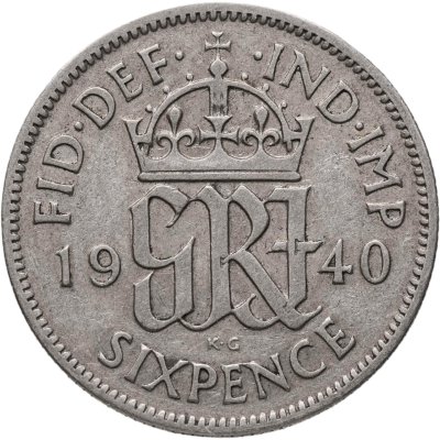 купить Великобритания 6 пенсов (pence) 1940