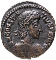 купить Римская Империя, Констанций II, 324–361 гг, сентенионалис (реверс: воин поражает копьем всадника)