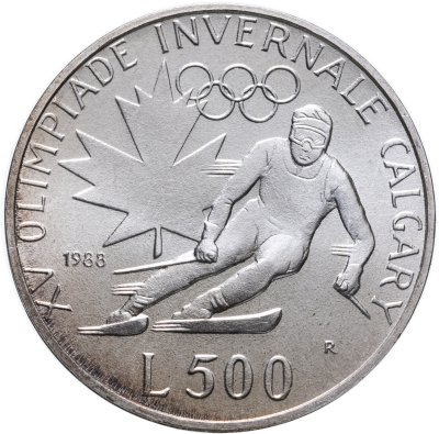 купить Сан-Марино 500 лир (lire) 1988 XV зимние Олимпийские Игры, Калгари 1988