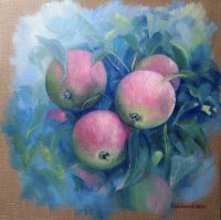 купить Картина «Яблочки», холст, масло, художник Владимир Голованов, Россия, 2020 г.