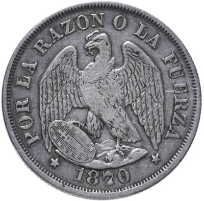 купить Чили 20 сентаво 1870