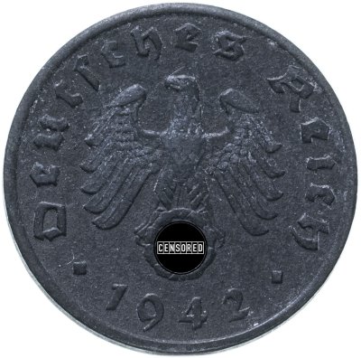 купить Германия, Третий Рейх 1 рейхспфенниг 1942 F