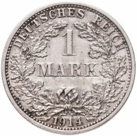 купить Германия 1 марка (mark) 1914 F знак монетного двора: "F" - Штутгарт