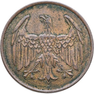 купить Германия 4 рейхспфеннига (reichspfennig) 1932, знак монетного двора "F" — Штутгарт