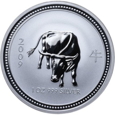 купить Австралия 1 доллар (dollar) 2007 Восточный календарь - Год Быка /2009 на реверсе/