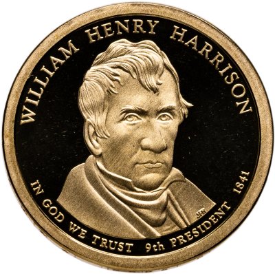 купить США 1 доллар 2009 Уильям Генри Гаррисон (9-ый Президент США) Proof знак монетного двора "S" - Сан-Франциско