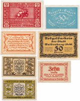 Купить Германия (Силезия: Вальденбург) набор из 7 нотгельдов 1920-1921