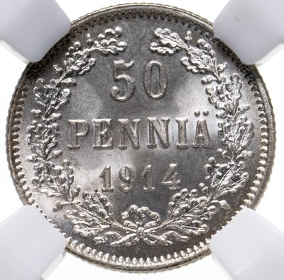 купить 50 пенни (pennia) 1914 S в слабе ННР MS65
