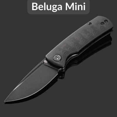 купить Складной нож Petrified Fish Beluga Mini PFP01 (PFP01XCDW), сталь 14C28N, рукоять Black Carbon Fiber