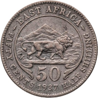 купить Британская Восточная Африка 50 центов (cents) 1937