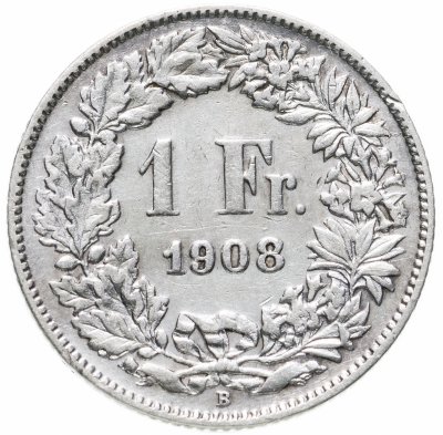 купить Швейцария 1 франк (franc) 1908