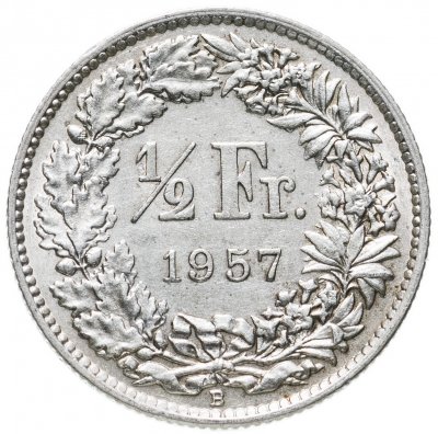 купить Швейцария 1/2 франка (franc) 1957