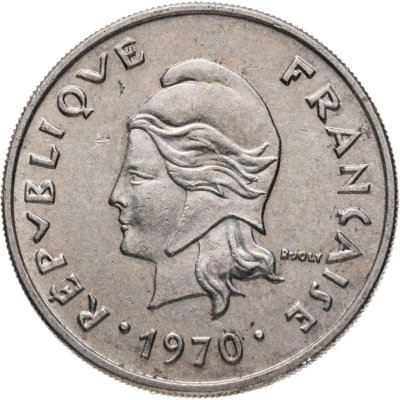 купить Новые Гебриды 20 франков (francs) 1970