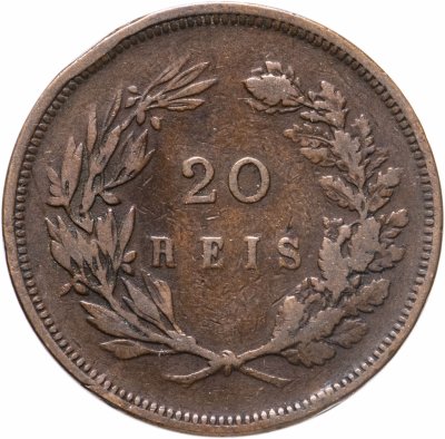 купить Португалия 20 рейс (reis) 1892 Без отметки монетного двора