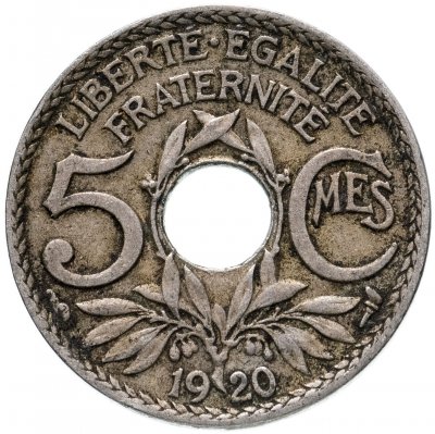 купить Франция 5 сантимов (centimes) 1917-1920