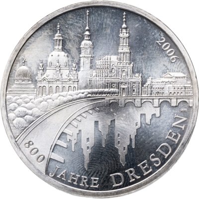 купить Германия 10 euro (евро) 2006 "800 лет Дрездену"