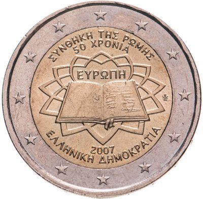 купить Греция 2 евро 2007 "50 лет Римскому договору"