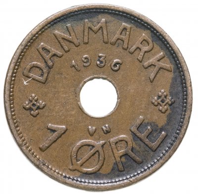 купить Дания 1 эре (ore) 1936