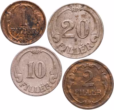 купить Венгрия набор 1-20 филлеров 1926