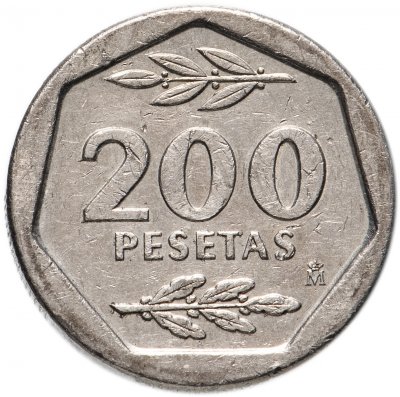 купить Испания 200 песет (pesetas) 1986-1988, случайная дата