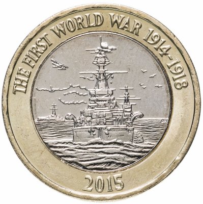 купить Великобритания 2 фунта (pounds) 2015 Королевский флот в Первой мировой войне
