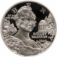 купить США 1 доллар (dollar) 1999 P "Долли Мэдисон" (в слабе)