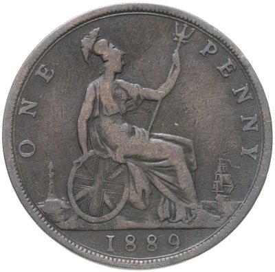 купить Великобритания 1 пенни (penny) 1889