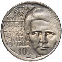 купить Польша 10 злотых (zlotych) 1967 "100 лет со дня рождения Марии Склодовской-Кюри"