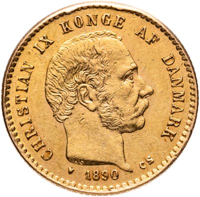 купить Дания 10 крон (kroner) 1890 Король Кристиан IX