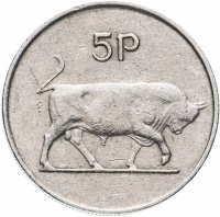 Купить Ирландия 5 пенсов (pence) 1969-1980