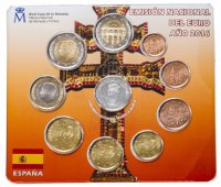 купить Испания 2016 официальный набор евро из 9 монет и жетона в буклете "Регион Мурсия"