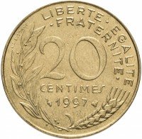 Купить Франция 20 сантимов 1997