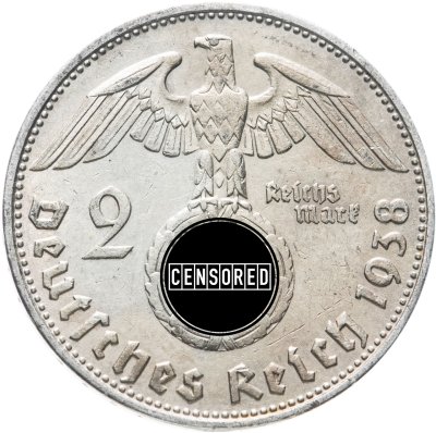 купить Германия, Третий Рейх 2 рейхсмарки 1938, знак монетного двора "B" - Вена